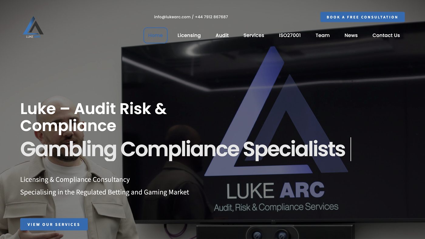 lukearc.com, a gambling compliance consultancy website